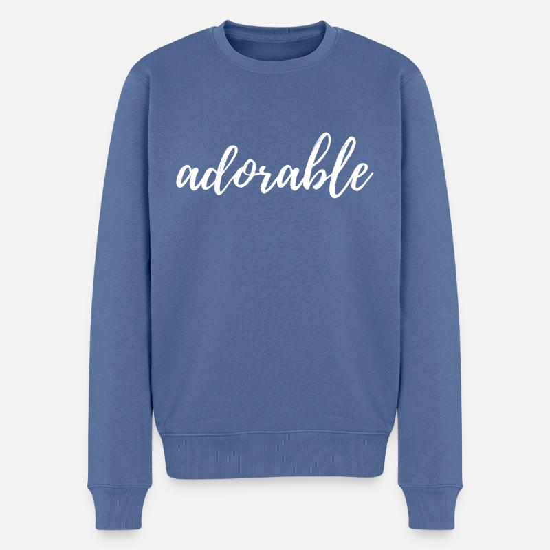 adorable 02 - Männer Premium Bio Pullover - Taubenblau