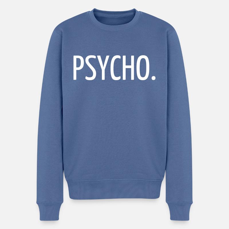 Psycho - Pull Premium bio Homme - bleu pigeon