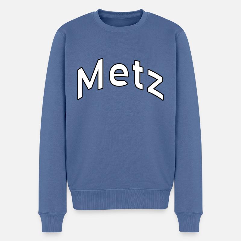 Metz - Männer Premium Bio Pullover - Taubenblau