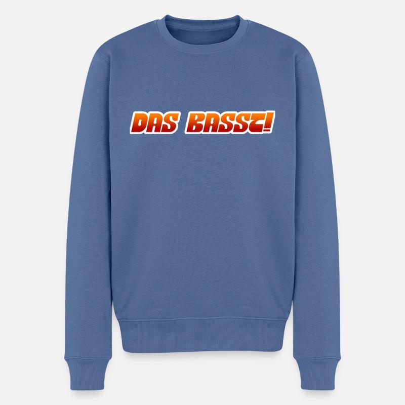 Das basst! - Männer Premium Bio Pullover - Taubenblau