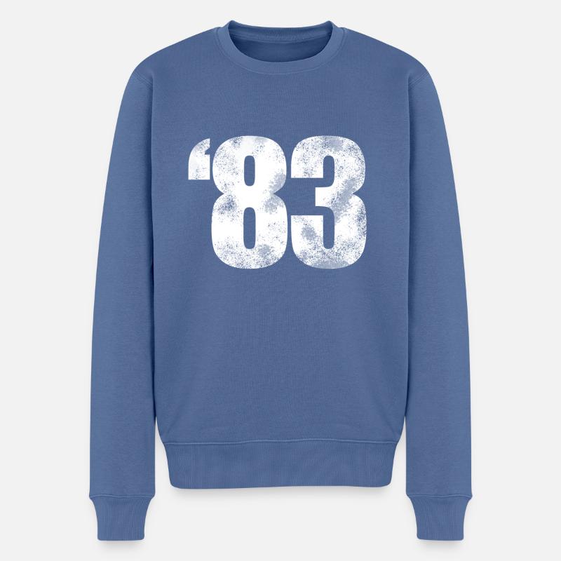 83 maintenant! - Pull Premium bio Homme - bleu pigeon