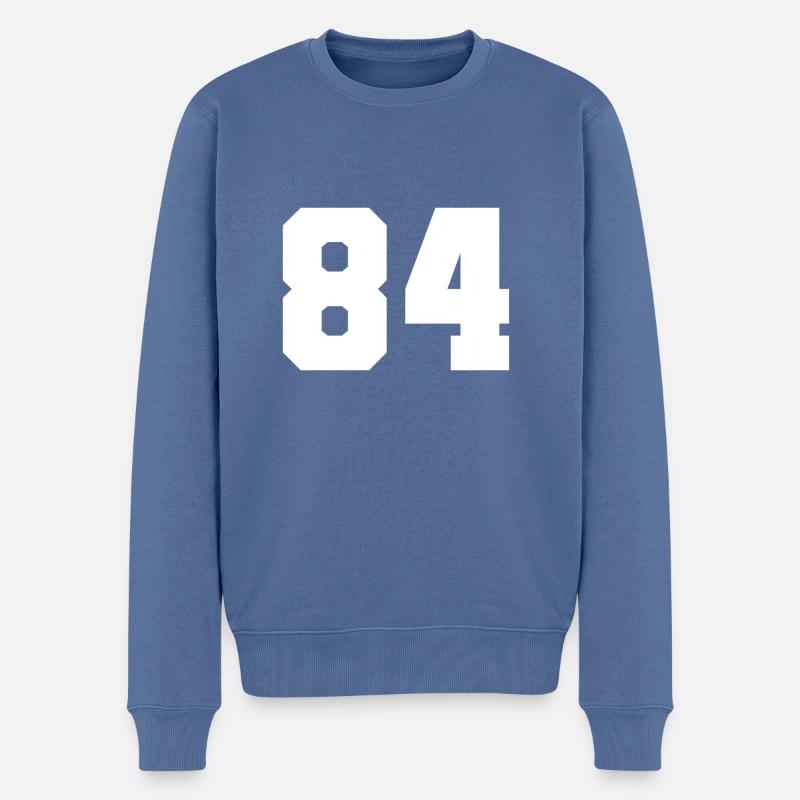 Team 84 - Männer Premium Bio Pullover - Taubenblau
