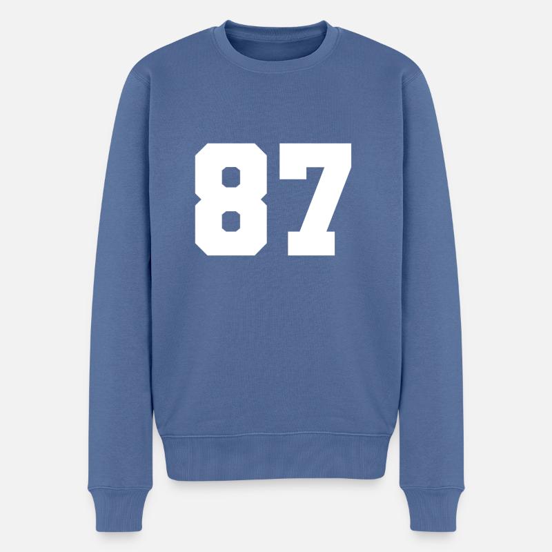 Team 87 - Männer Premium Bio Pullover - Taubenblau