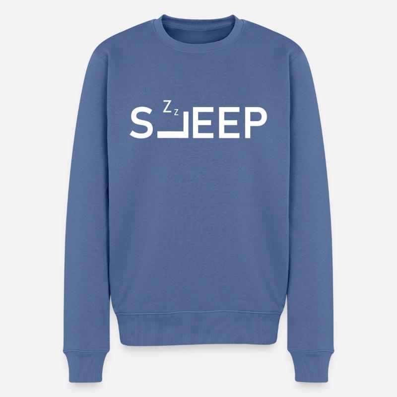 Sleep Logo - Männer Premium Bio Pullover - Taubenblau