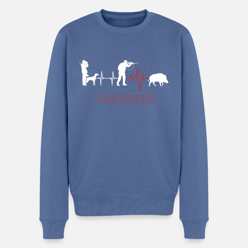 HNTR 4 - Männer Premium Bio Pullover - Taubenblau