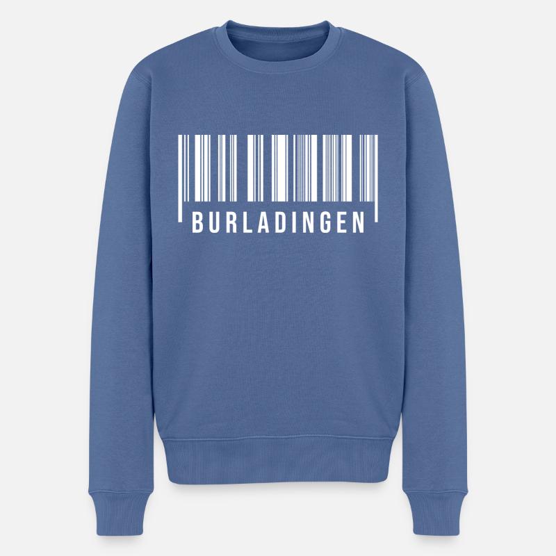 Burladingen Schwaben - Männer Premium Bio Pullover - Taubenblau