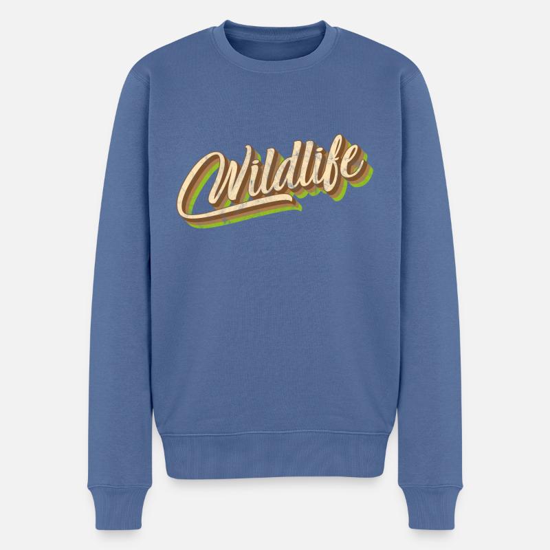 Faune - Pull Premium bio Homme - bleu pigeon