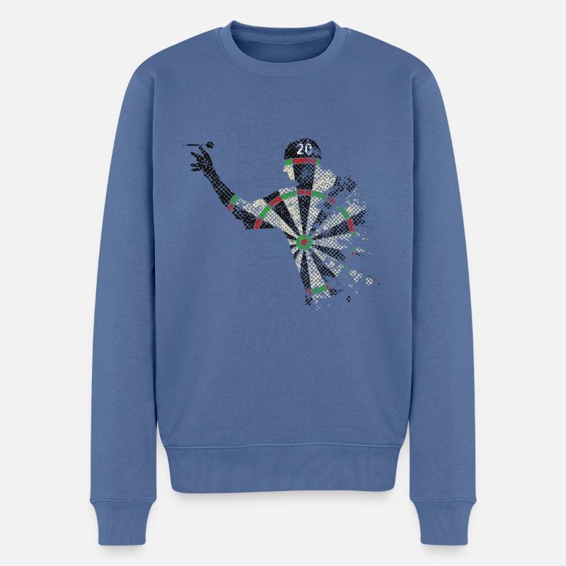 Dart - Männer Premium Bio Pullover - Taubenblau