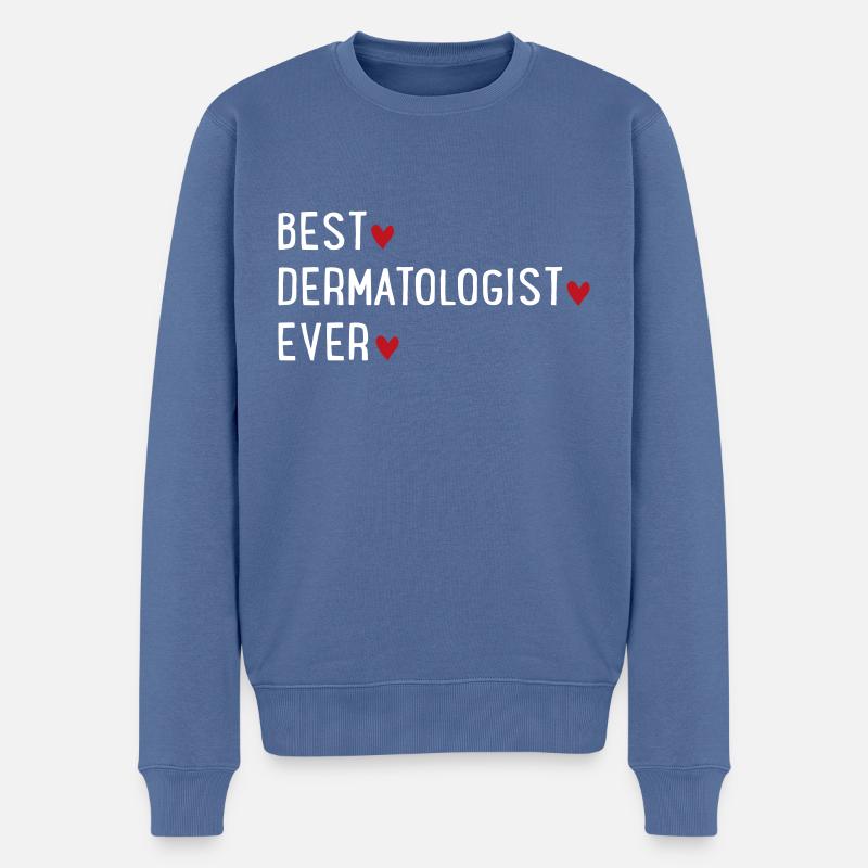 Dermatoogie - Männer Premium Bio Pullover - Taubenblau