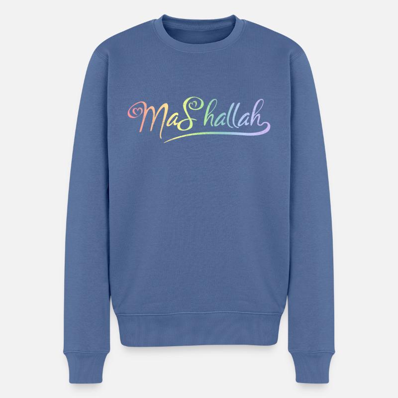 Mashallah - Männer Premium Bio Pullover - Taubenblau