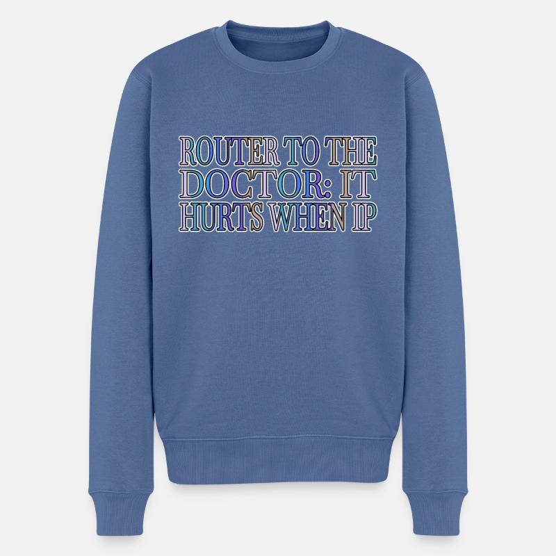 hacking white hat hacking information security - Männer Premium Bio Pullover - Taubenblau
