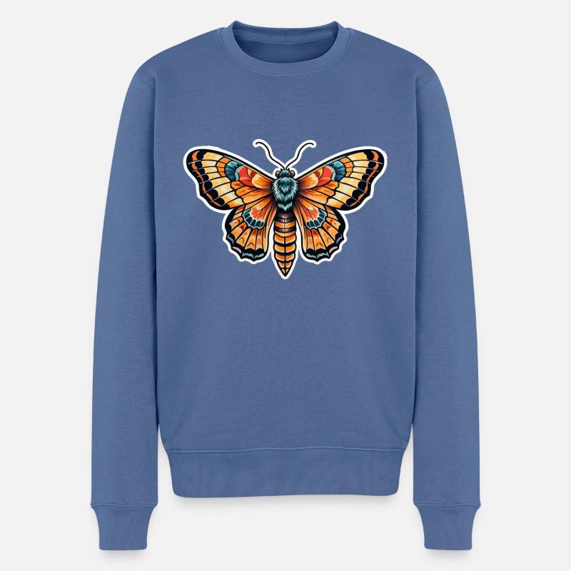 Motte Neo Traditional - Männer Premium Bio Pullover - Taubenblau