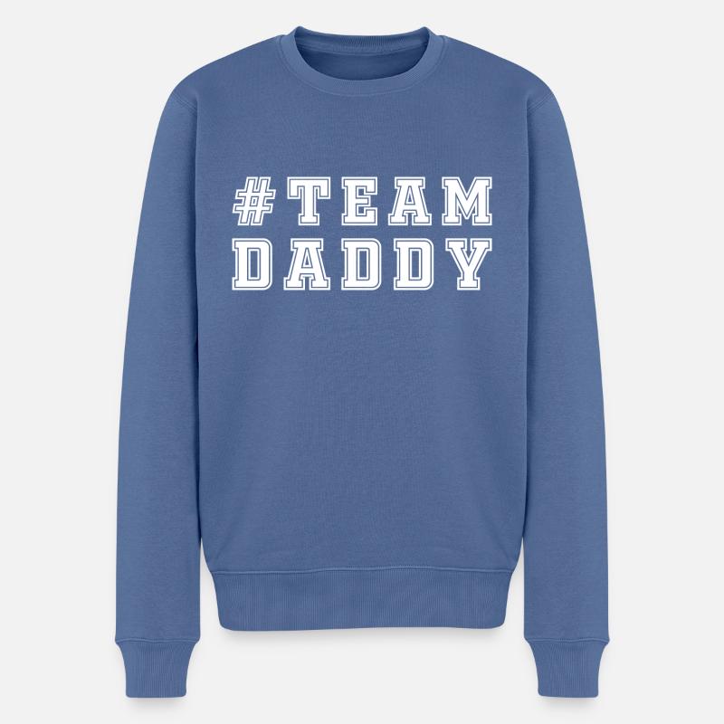 TEAM DADDY - Pull Premium bio Homme - bleu pigeon