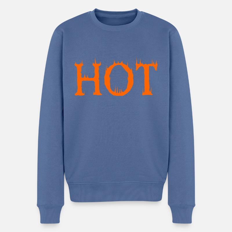 Chaud - Pull Premium bio Homme - bleu pigeon
