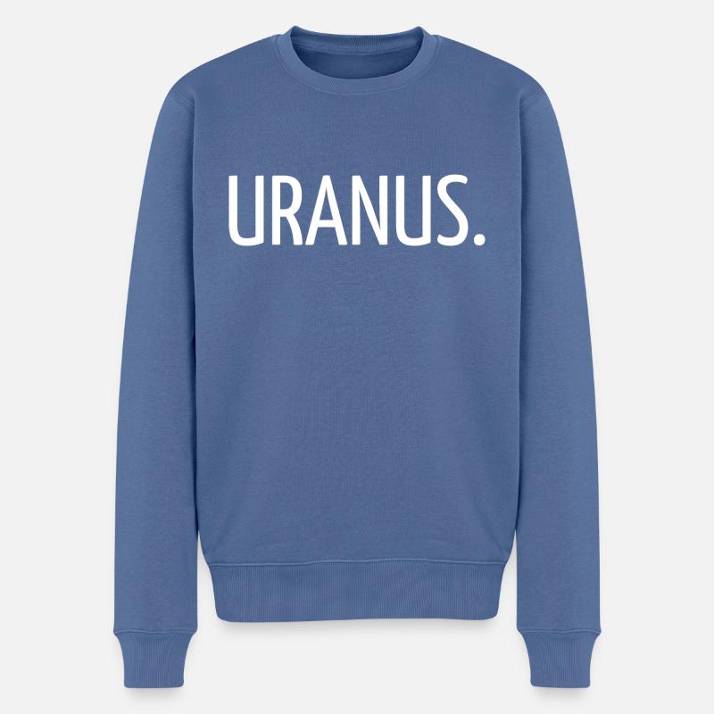 Uranus. - Pull Premium bio Homme - bleu pigeon