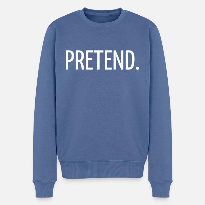 Vorgeben - Männer Premium Bio Pullover - Taubenblau