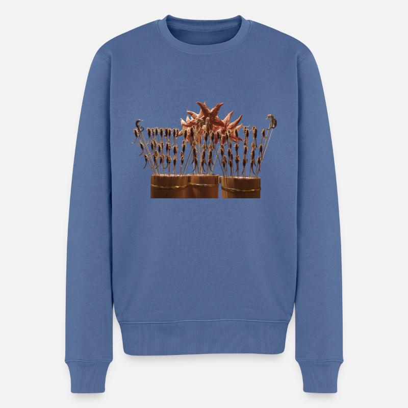 Milliarden Menschen ernähren sich von Insekten - Männer Premium Bio Pullover - Taubenblau