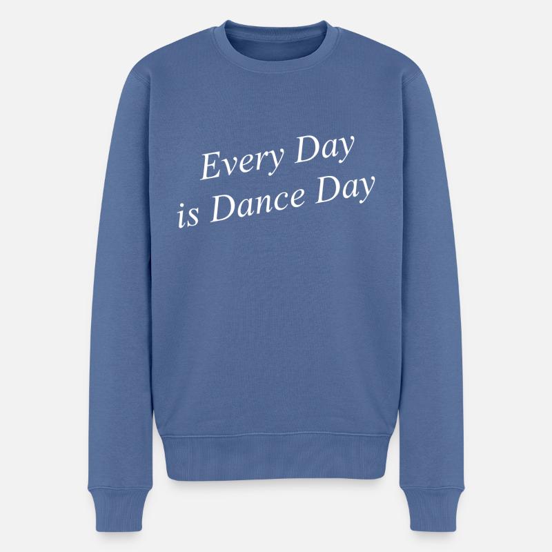 Dancing Dance Music - Männer Premium Bio Pullover - Taubenblau