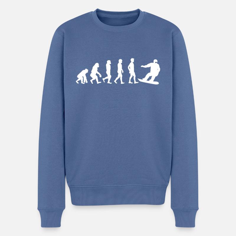 Evolution snowboarder - Pull Premium bio Homme - bleu pigeon