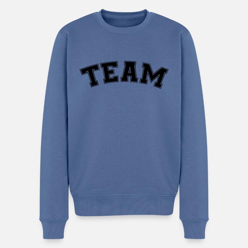 équipe - Pull Premium bio Homme - bleu pigeon