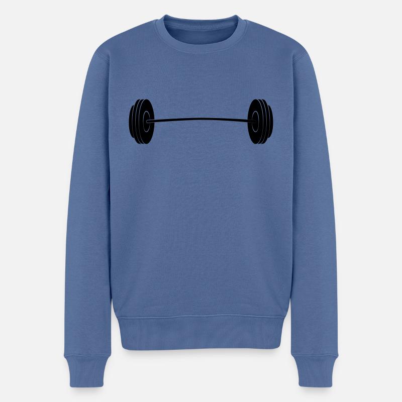 Musculation - Pull Premium bio Homme - bleu pigeon