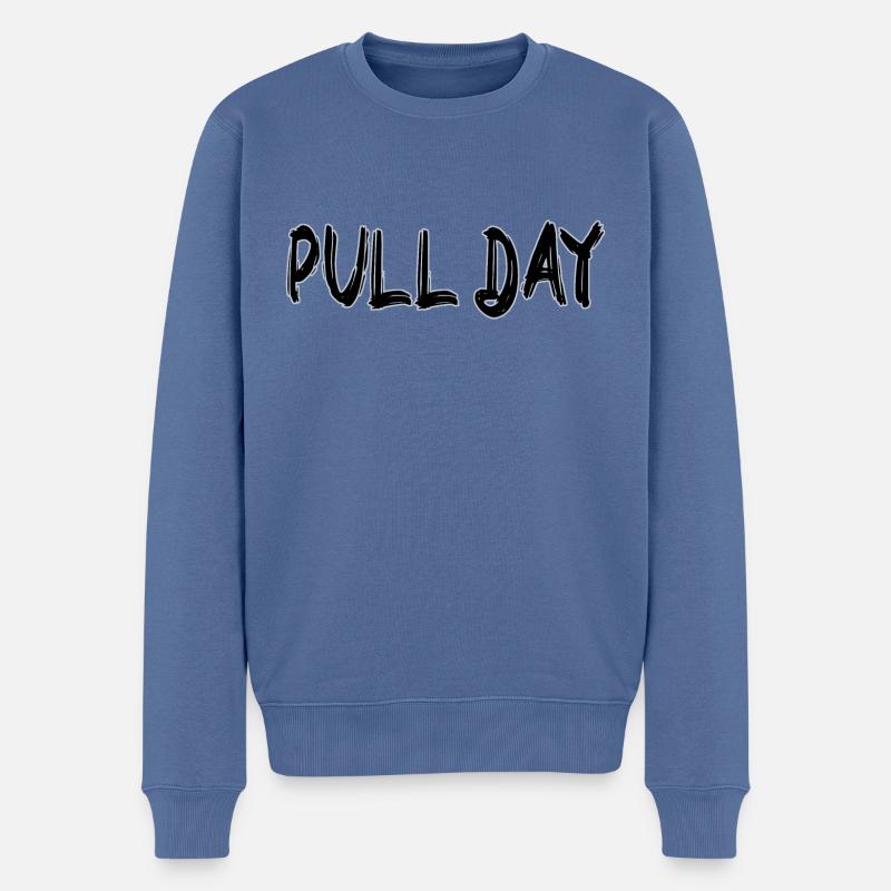 Pull day - Männer Premium Bio Pullover - Taubenblau