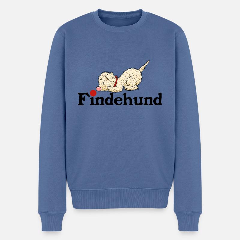 Finder2 3 - Männer Premium Bio Pullover - Taubenblau