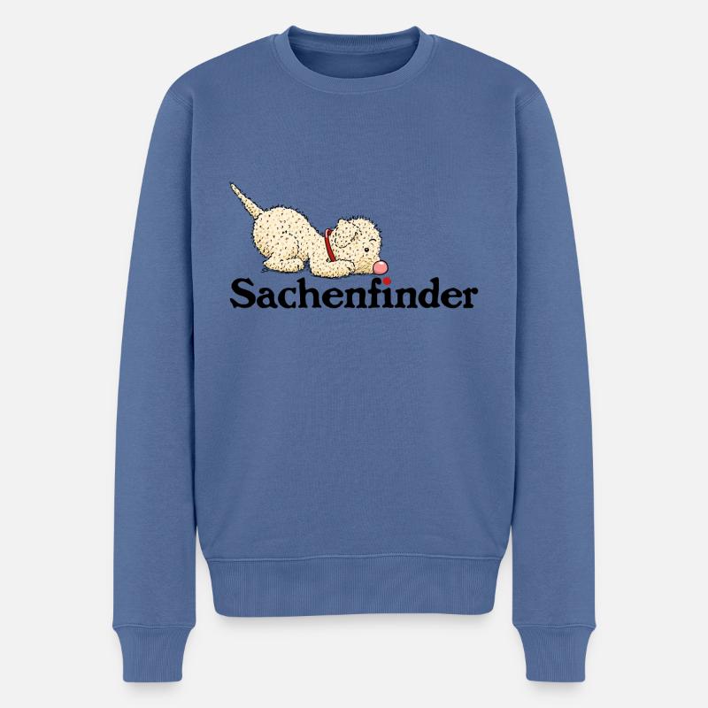 Finder1 3 - Männer Premium Bio Pullover - Taubenblau