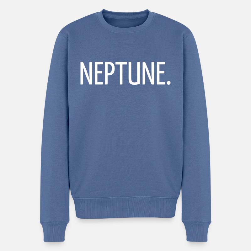 Neptune. - Pull Premium bio Homme - bleu pigeon