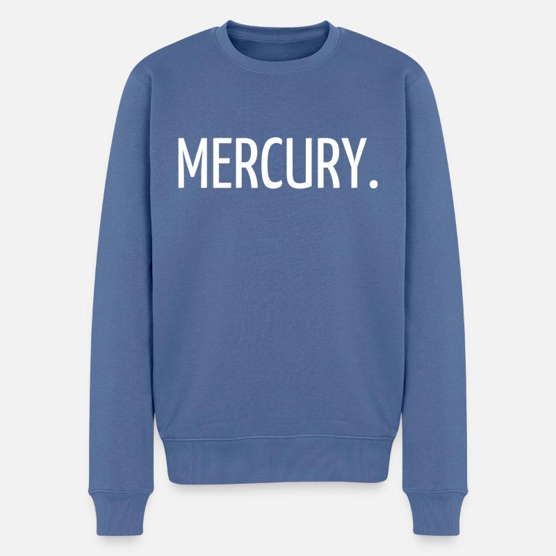 Quecksilber. - Männer Premium Bio Pullover - Taubenblau