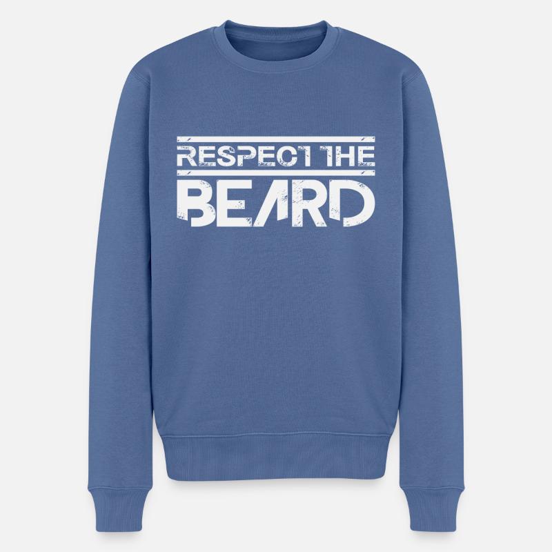 Respectez la barbe - Pull Premium bio Homme - bleu pigeon