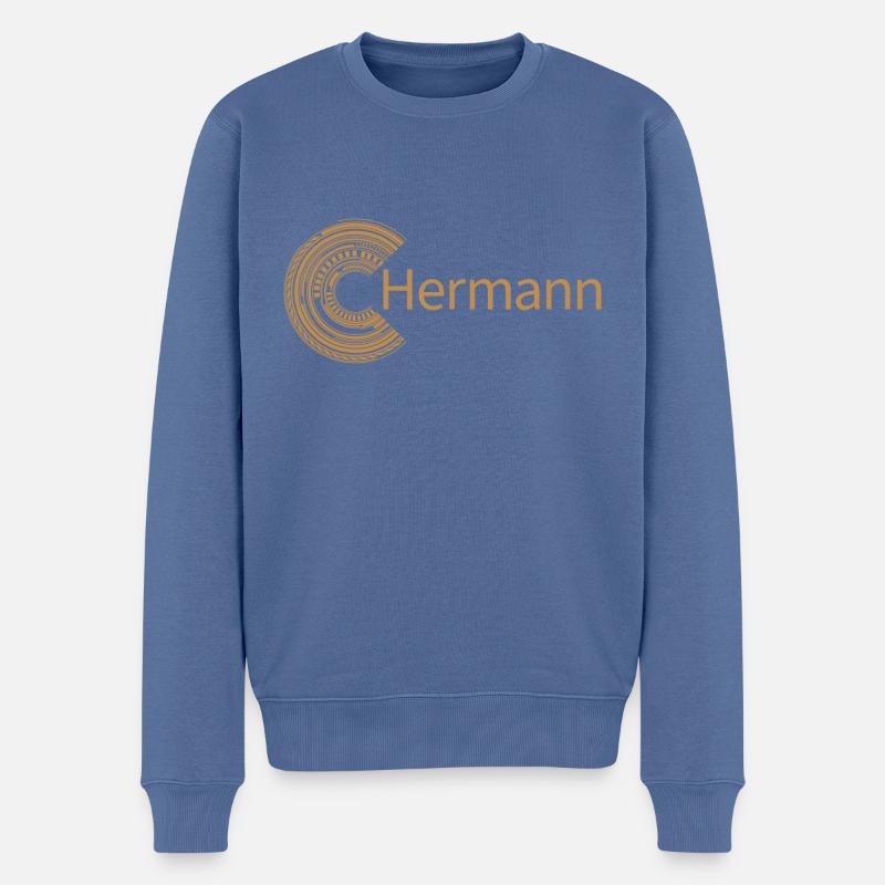 Pour Hermann - Pull Premium bio Homme - bleu pigeon