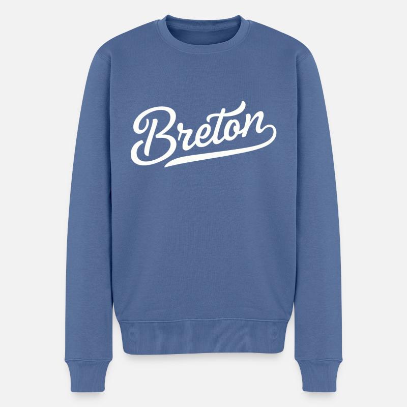 Breton - Pull Premium bio Homme - bleu pigeon