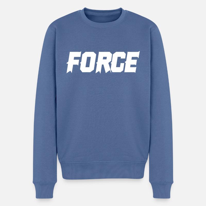 Force - Pull Premium bio Homme - bleu pigeon