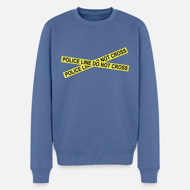 Polizei - Männer Premium Bio Pullover - Taubenblau