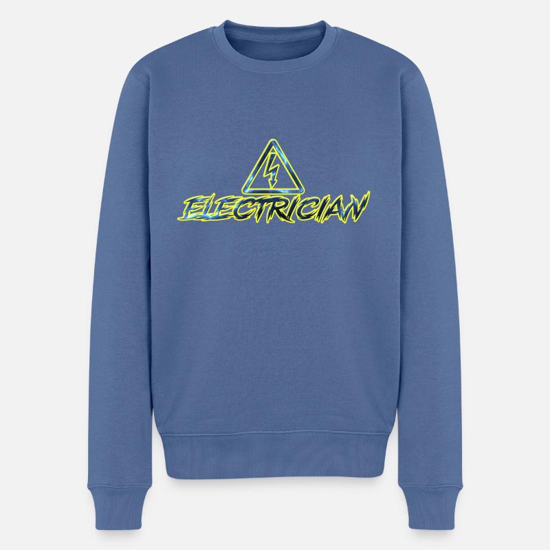 electrician - Männer Premium Bio Pullover - Taubenblau