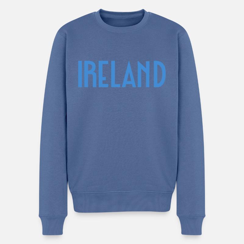 Irlande - Pull Premium bio Homme - bleu pigeon