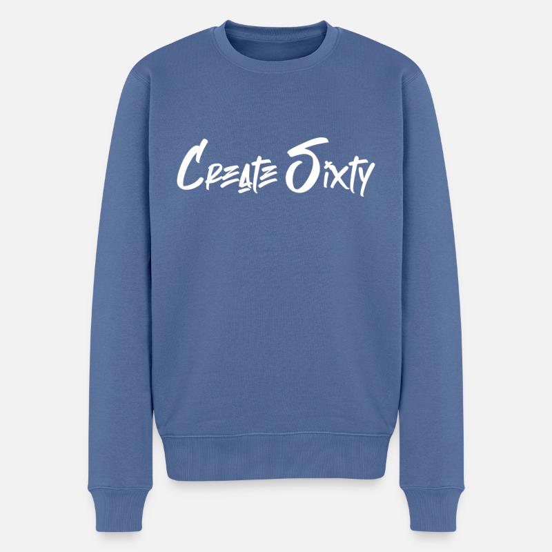 Create Sixty Merch - Männer Premium Bio Pullover - Taubenblau