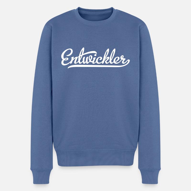 Entwickler - Männer Premium Bio Pullover - Taubenblau
