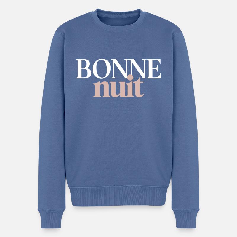 Bonne nuit - Pull Premium bio Homme - bleu pigeon