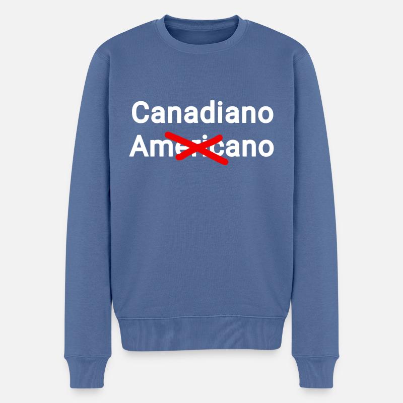 Canadiano - Männer Premium Bio Pullover - Taubenblau