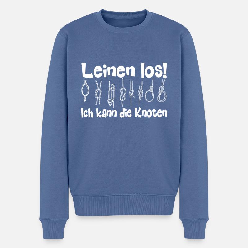 Leinen los! - Männer Premium Bio Pullover - Taubenblau