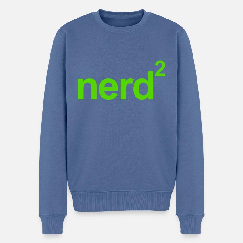 nerd 2 - Männer Premium Bio Pullover - Taubenblau