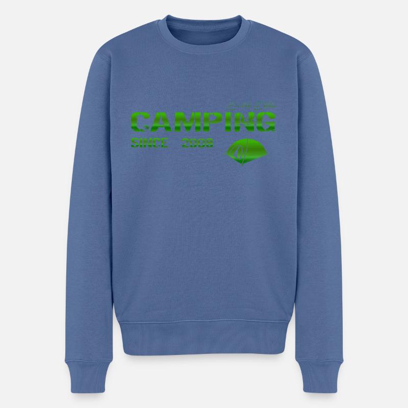Cadeau Camping 2008 - Pull Premium bio Homme - bleu pigeon