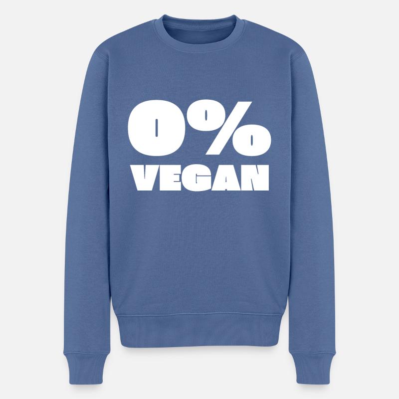 0% végétalien - Pull Premium bio Homme - bleu pigeon