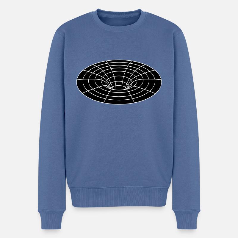 schwarzes Loch - Männer Premium Bio Pullover - Taubenblau