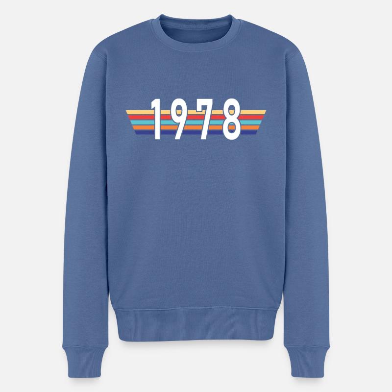 Ich bin aus dem Jahr 1978. - Männer Premium Bio Pullover - Taubenblau
