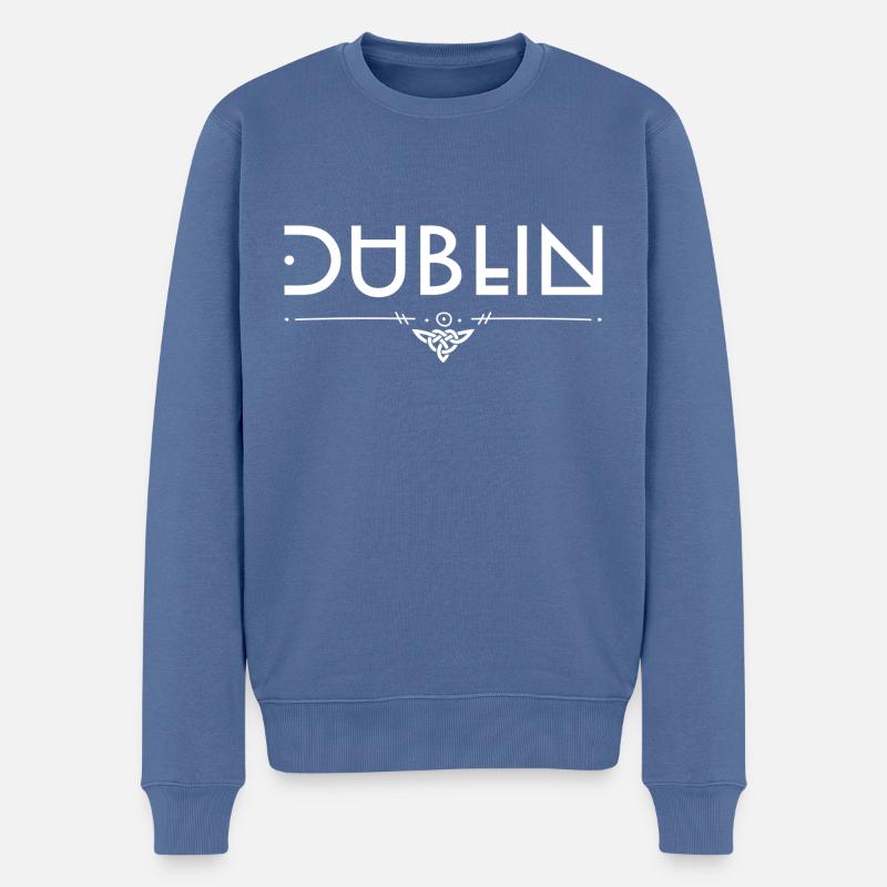 Dublin Celtic Irish - Männer Premium Bio Pullover - Taubenblau