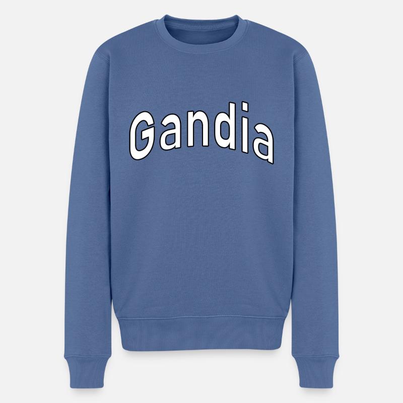 Gandia - Pull Premium bio Homme - bleu pigeon