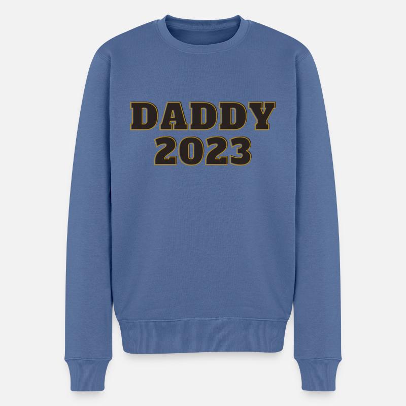 Papa 2023 - Pull Premium bio Homme - bleu pigeon